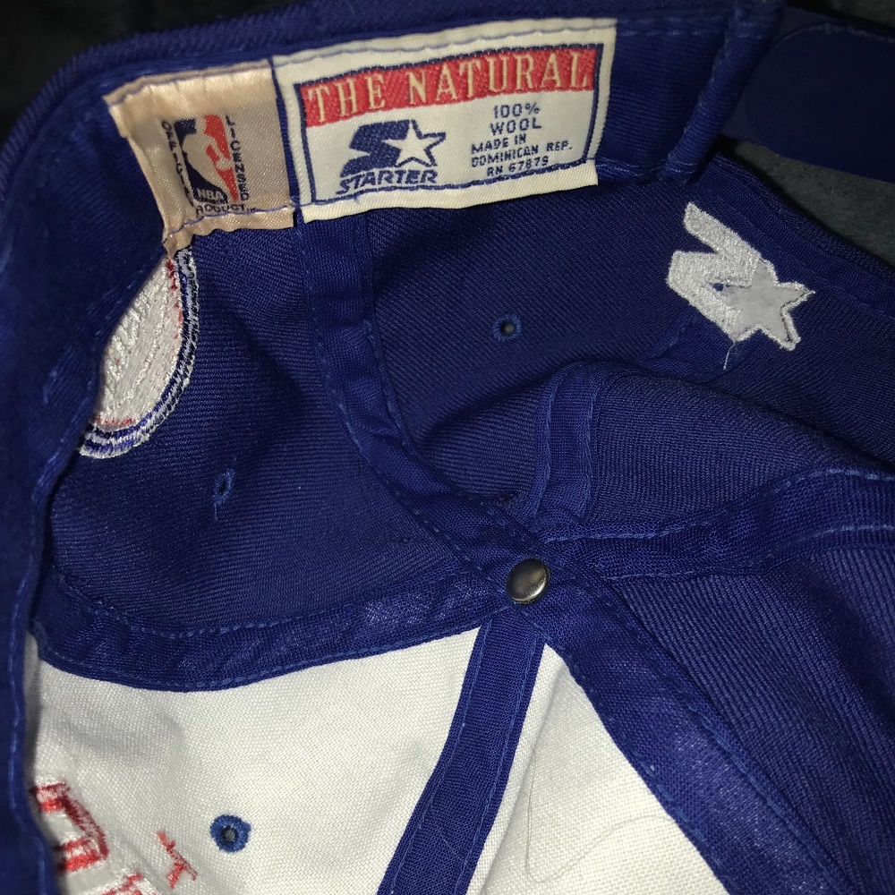 Starter brand Signed Joe Dumar Pistons Hat
